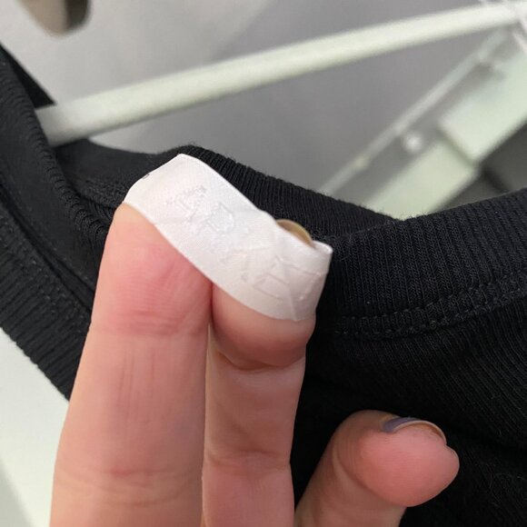 ARKET Black Ribbed One Shoulder Tank Top Size S - Picture 6 of 7